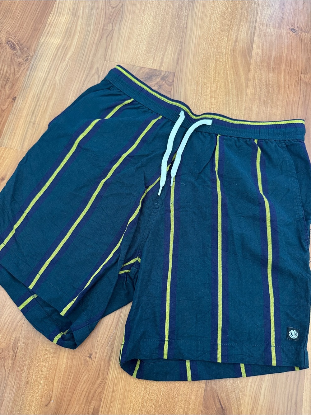 Men's Element Casual Short Pants - Navy with Stripe (Size S)